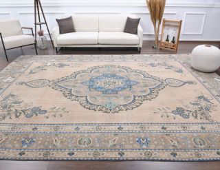 Persian Vintage Large Area Rug - Thumbnail