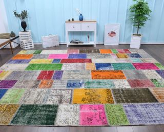 Vintage Patchwork Oversized Area Rug - Thumbnail