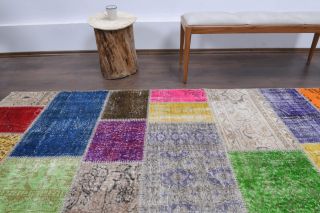 Vintage Patchwork Oversized Area Rug - Thumbnail