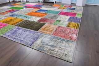 Vintage Patchwork Oversized Area Rug - Thumbnail