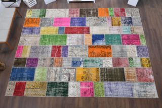 Vintage Patchwork Oversized Area Rug - Thumbnail