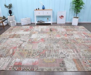 Vintage Patchwork Extra Large Area Rug - Thumbnail