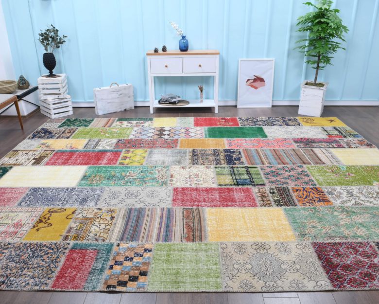 Vintage Patchwork Oversized Area Rug