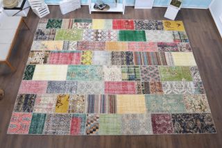 Vintage Patchwork Oversized Area Rug - Thumbnail