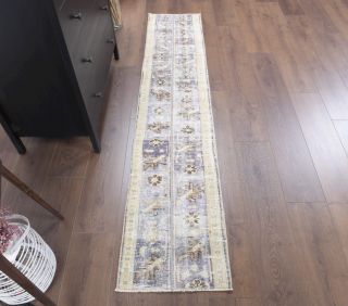 1x7 Handmade Patchwork Runner Rug - Thumbnail