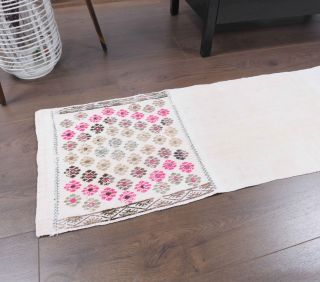 1x7 Wool Vintage Narrow Runner Rug - Thumbnail