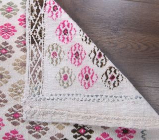 1x7 Wool Vintage Narrow Runner Rug - Thumbnail