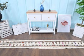 1x9 Handmade Patchwork Runner Rug - Thumbnail