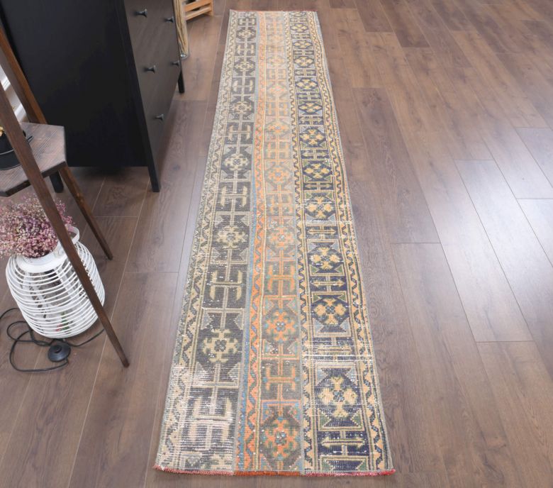 2x10 Handmade Patchwork Runner Rug