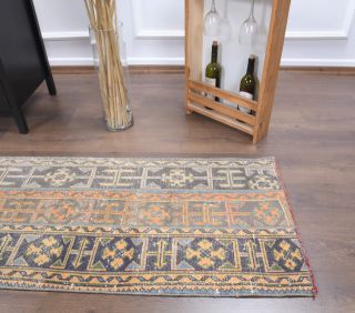 2x10 Handmade Patchwork Runner Rug - Thumbnail