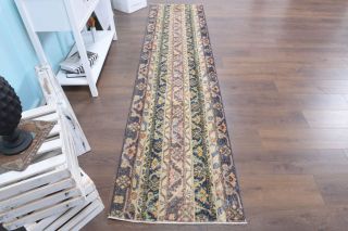 2x10 Handmade Patchwork Runner Rug - Thumbnail