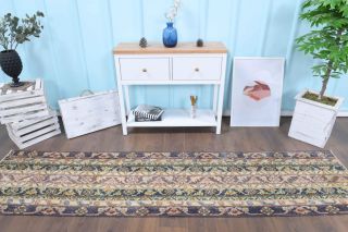 2x10 Handmade Patchwork Runner Rug - Thumbnail