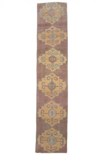 2x10 Vintage Handwoven Ikat Rug Runner - Thumbnail