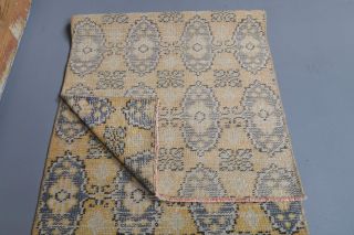 Hand-Knotted Vintage Runner Rug - Thumbnail