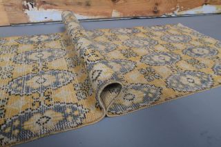 Hand-Knotted Vintage Runner Rug - Thumbnail