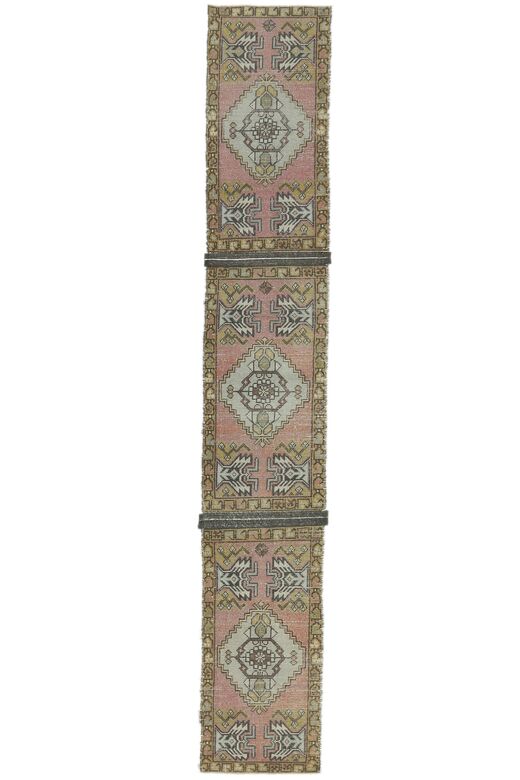 Vintage Triplets Anatolian Runner Rug