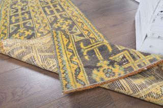 2x11 Handmade Patchwork Runner Rug - Thumbnail