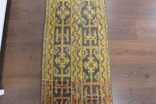 2x11 Handmade Patchwork Runner Rug - Thumbnail