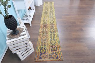 2x11 Handmade Patchwork Runner Rug - Thumbnail