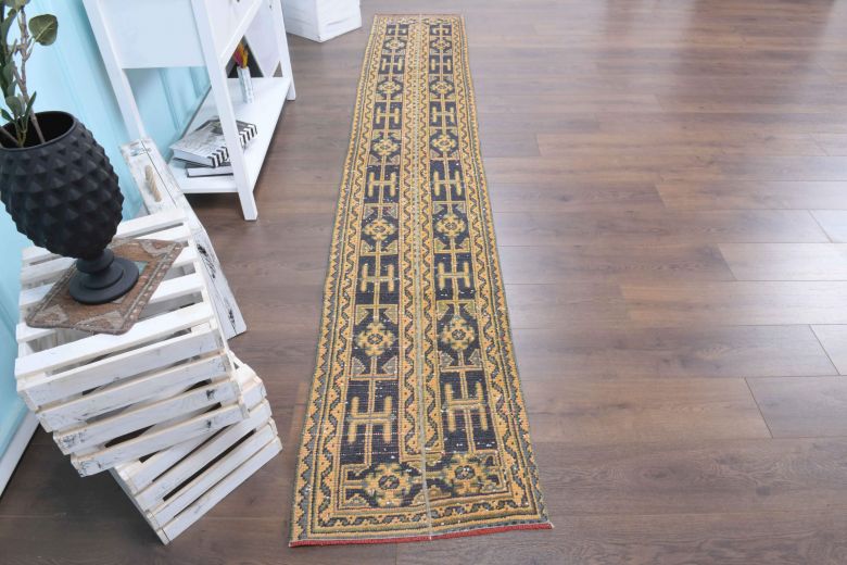 2x11 Handmade Patchwork Runner Rug