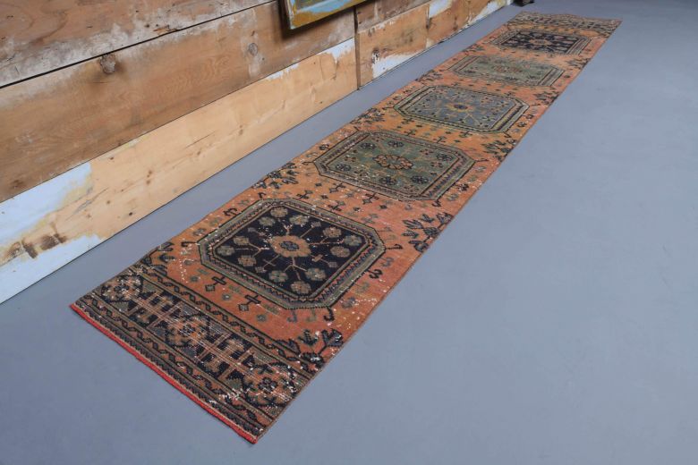 Oushak Vintage Runner Rug