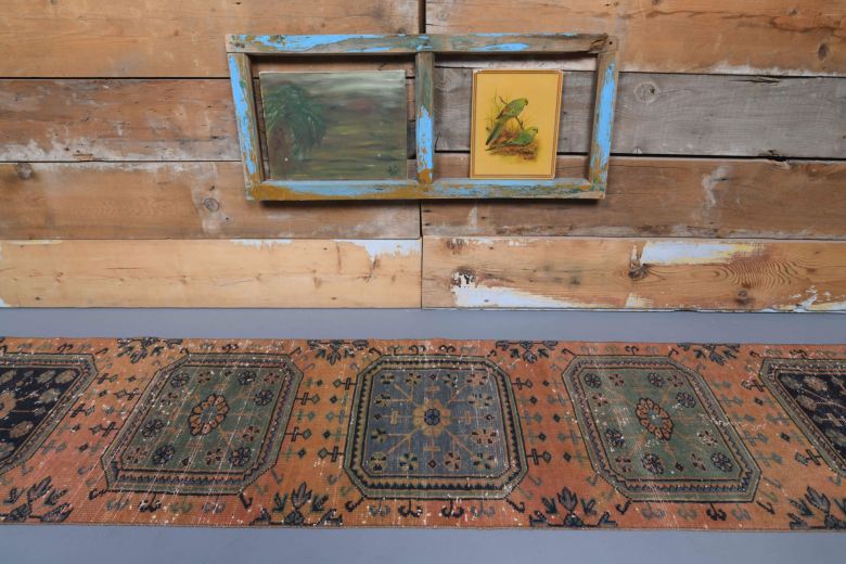 Oushak Vintage Runner Rug