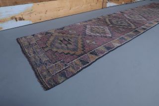 Vintage Hand-Knotted Runner Rug - Thumbnail