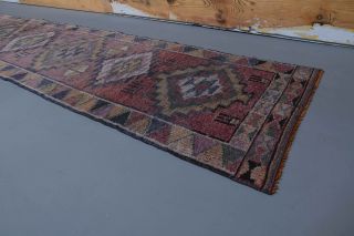 Vintage Hand-Knotted Runner Rug - Thumbnail