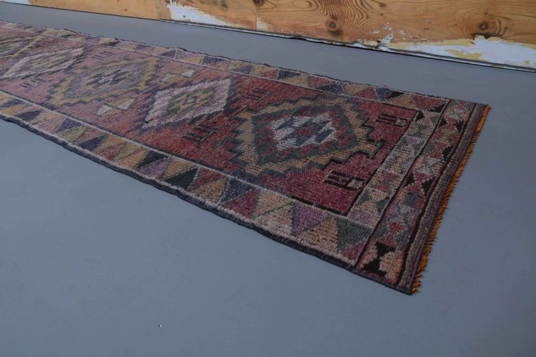 Vintage Hand-Knotted Runner Rug