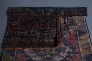 Vintage Hand-Knotted Runner Rug - Thumbnail