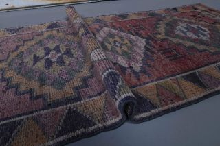 Vintage Hand-Knotted Runner Rug - Thumbnail