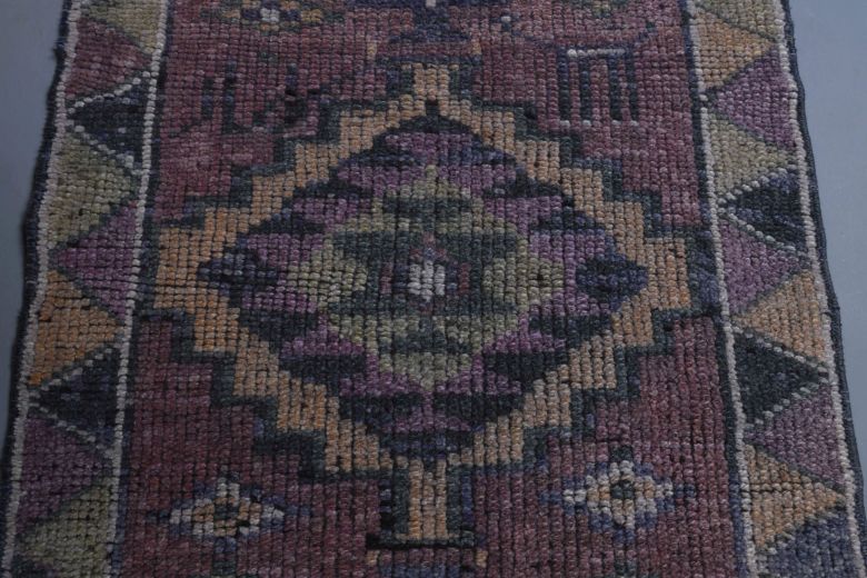 Vintage Hand-Knotted Runner Rug