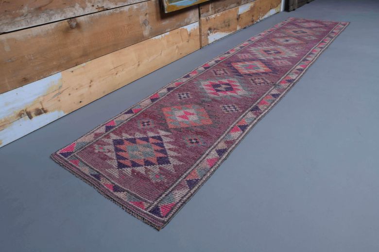 Vintage Purple Runner Rug