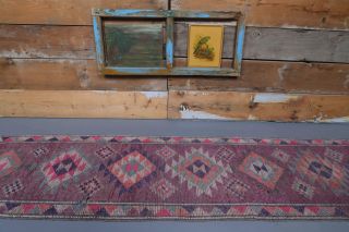 Vintage Purple Runner Rug - Thumbnail