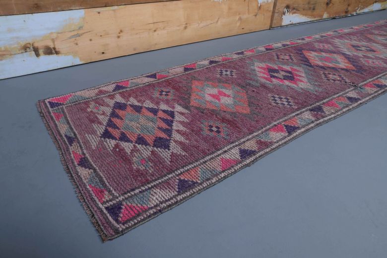 Vintage Purple Runner Rug