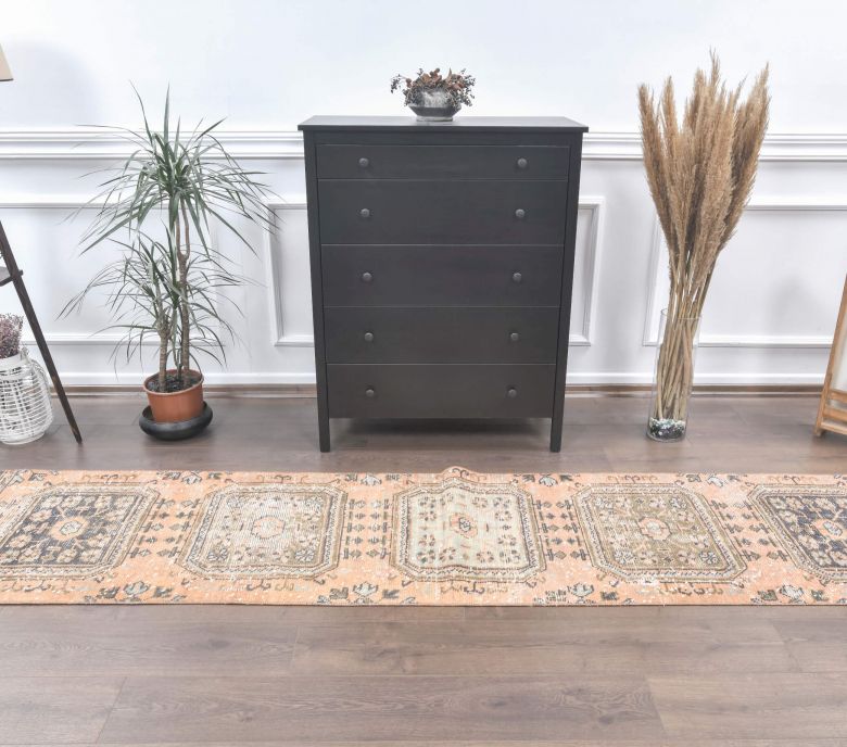 Vintage Oushak Runner Rug - 24139