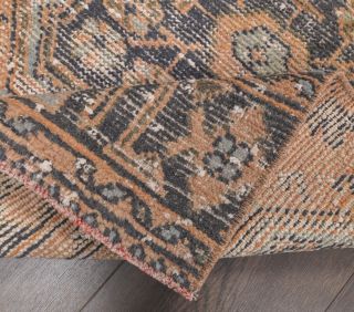 Vintage Oushak Runner Rug - 24139 - Thumbnail