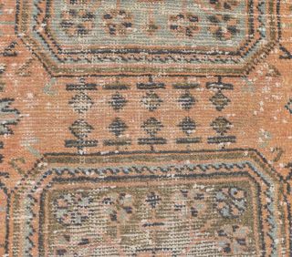 Vintage Oushak Runner Rug - 24139 - Thumbnail