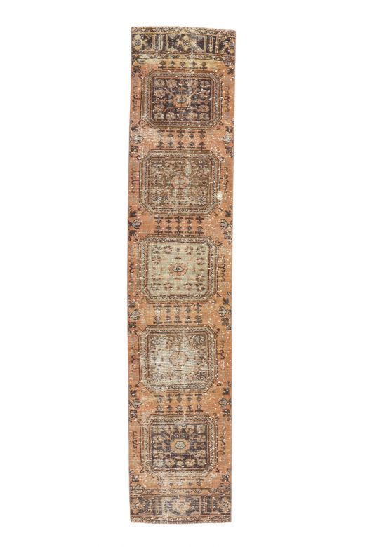 Vintage Oushak Runner Rug - 24139
