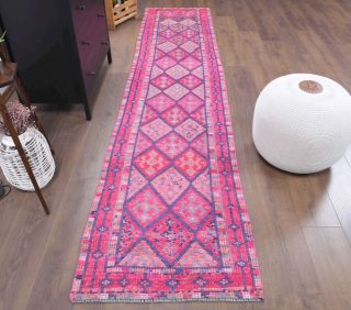 2x11 Hand-Knotted Wool Vintage Runner Rug - Thumbnail