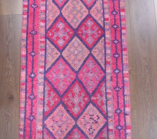 2x11 Hand-Knotted Wool Vintage Runner Rug - Thumbnail