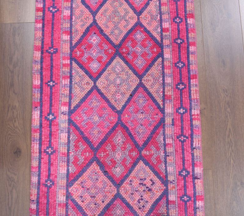 2x11 Hand-Knotted Wool Vintage Runner Rug