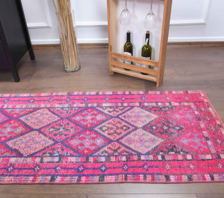 2x11 Hand-Knotted Wool Vintage Anatolian Runner Rug