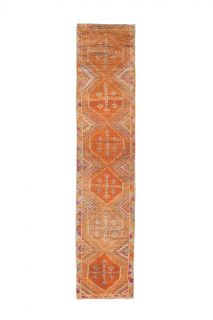 Turkish Vintage Runner Rug - Thumbnail