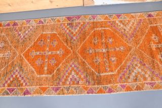 Turkish Vintage Runner Rug - Thumbnail