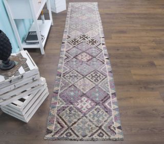 Vintage Purple Runner Rug - Thumbnail