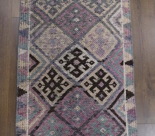 Vintage Purple Runner Rug - Thumbnail