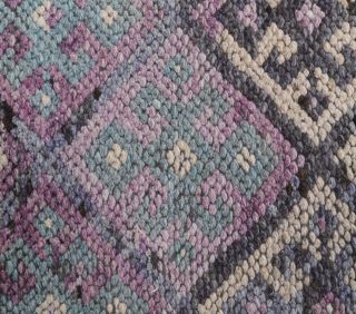 Vintage Purple Runner Rug - Thumbnail