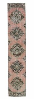 Orange Color Oushak Runner Rug - Thumbnail