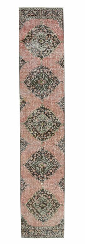 Orange Color Oushak Runner Rug